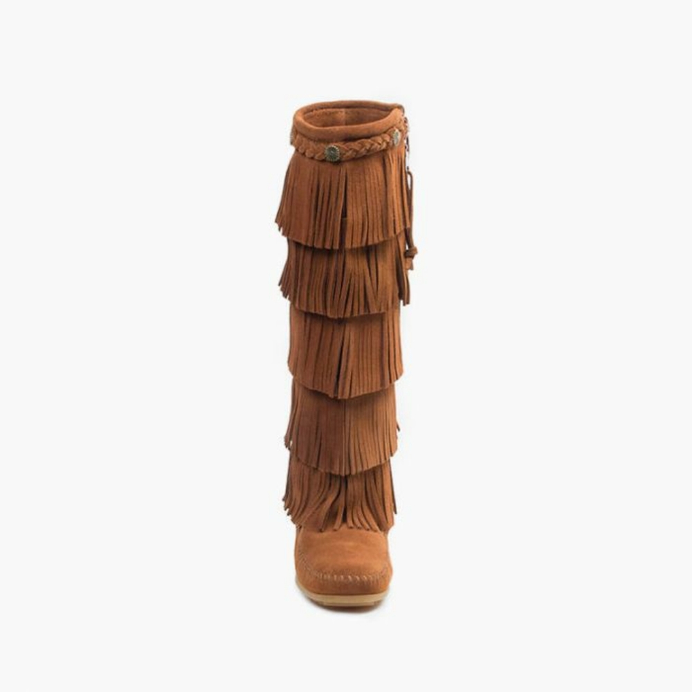 Minnetonka Moccasins 5-layer fringe boot